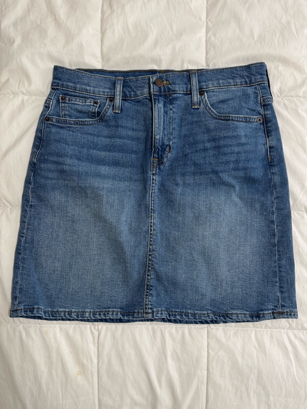 J. Crew Medium Blue Denim Mini Skirt